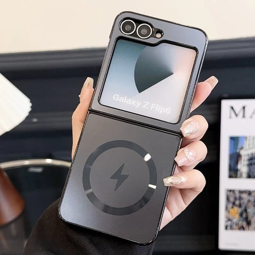 Electroplated Frosted Magnetic Case Cover for Samsung Flip Series